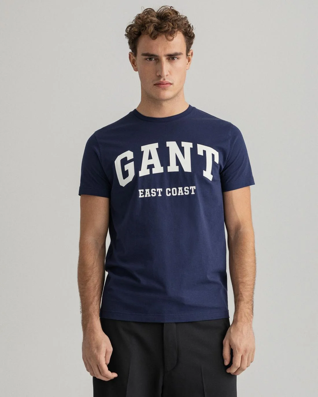 T-Shirts | Mens GANT Logo T-Shirt Evening Blue