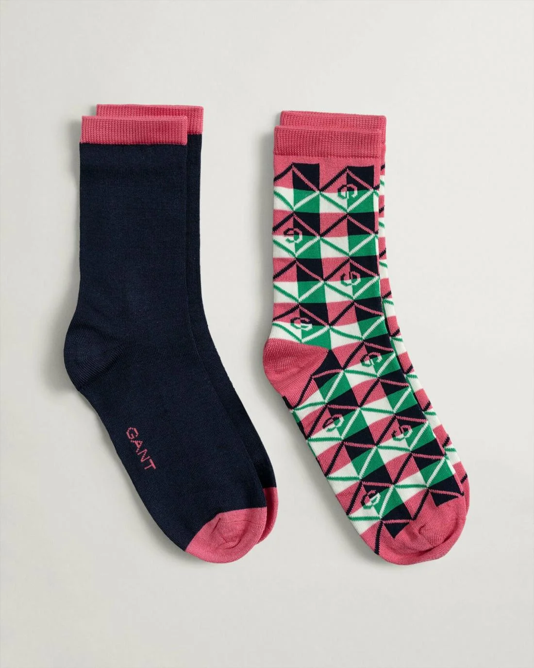 Socks | Womens GANT 2-Pack Icon G Contrast Socks With Gift Box Rapture Rose