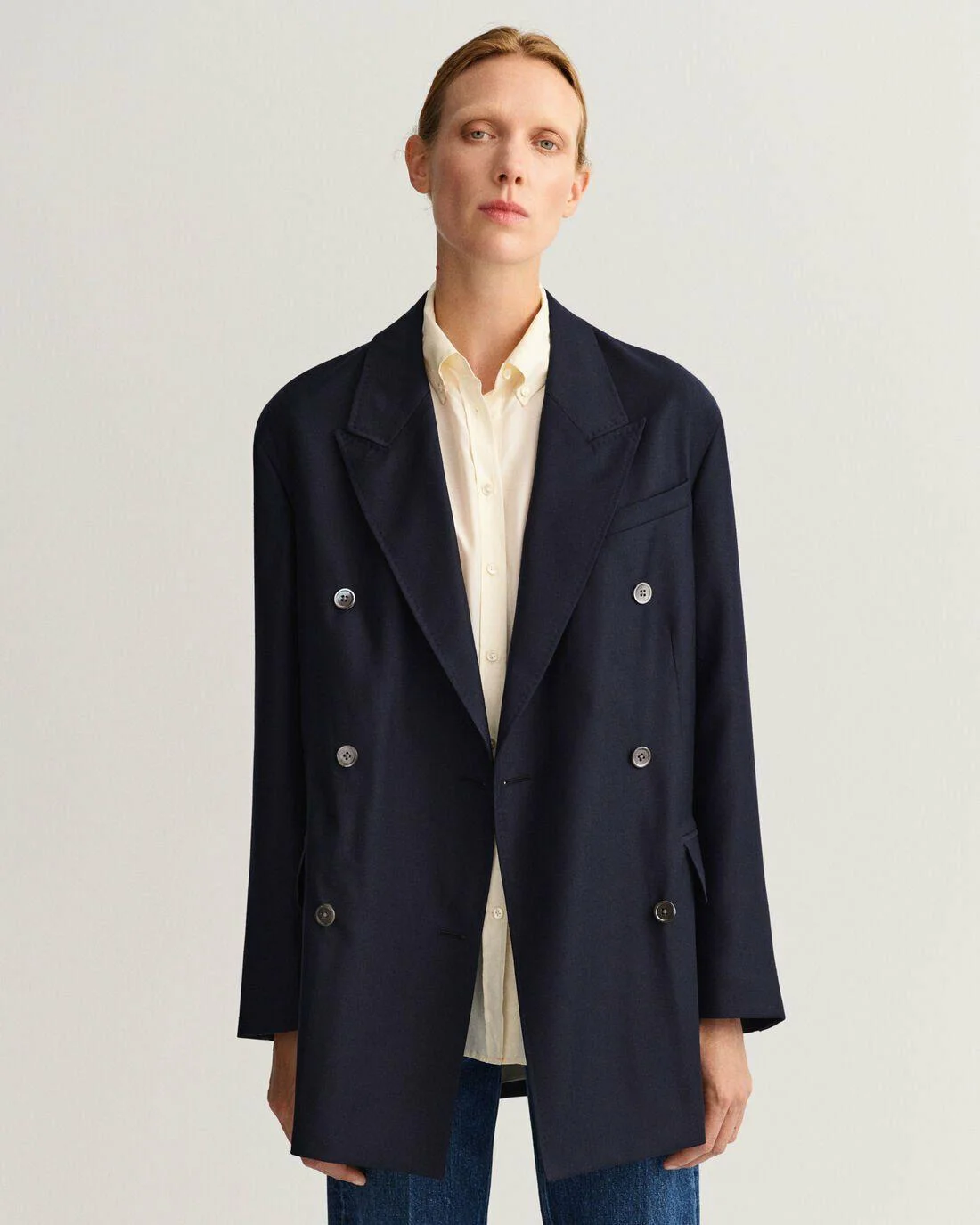 Blazers | Womens GANT Oversized Club Blazer Evening Blue