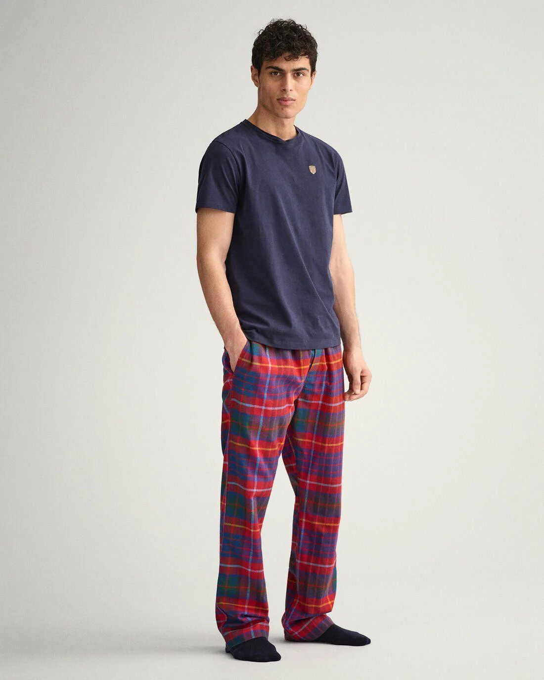 Underwear | Mens GANT Flannel Pajama Pants Equestrian Red