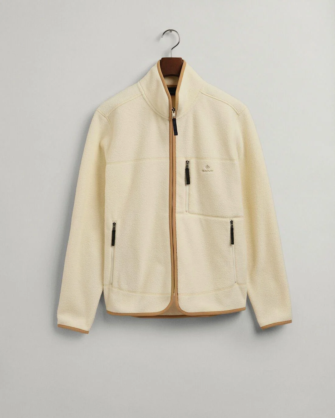 Hoodies And Sweats | Mens GANT Fleece Jacket Cream