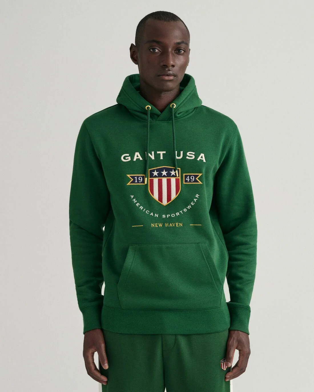 Hoodies And Sweats | Mens GANT Banner Shield Hoodie Eden Green