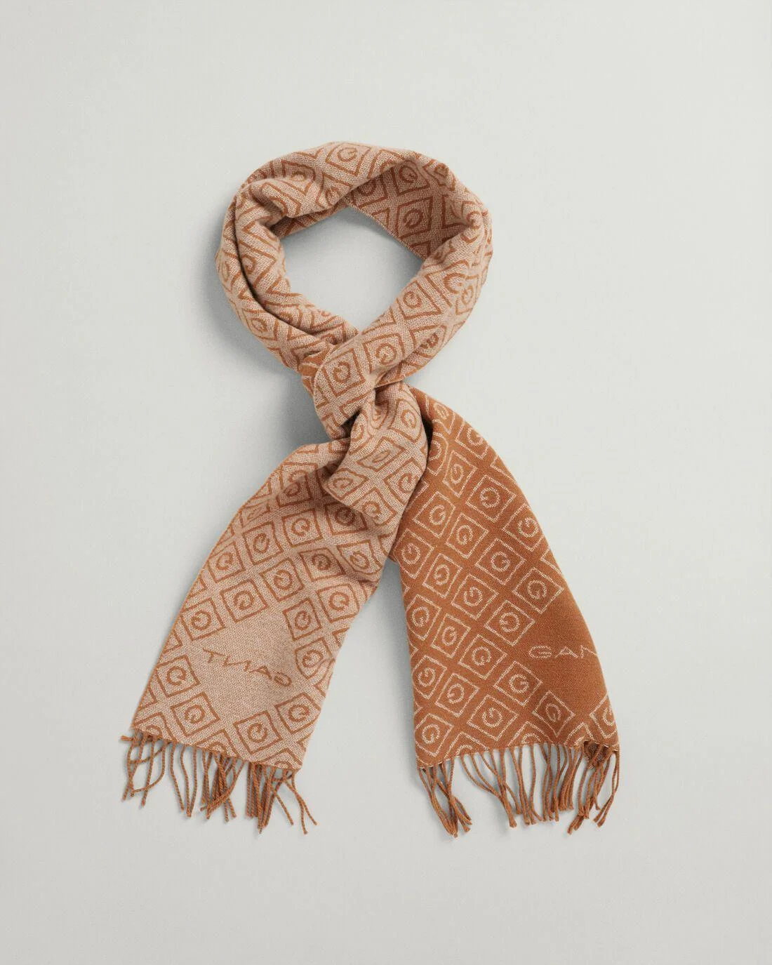 Gloves &amp; Scarves | Mens GANT Icon G Wool Scarf Roasted Walnut