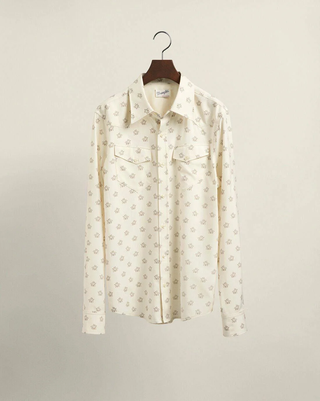 Shirts | Mens GANT Gant X Wrangler Slim Fit Silk Western Shirt Cream