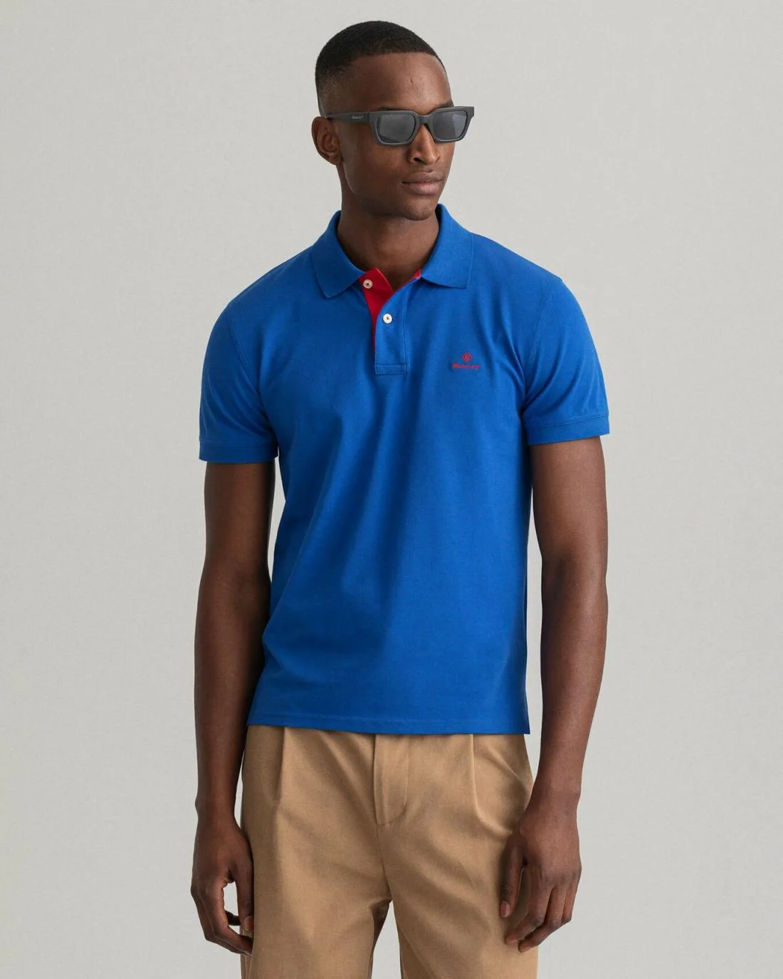 Polo Shirts | Mens GANT Contrast Color Piqué Polo Shirt Nautical Blue