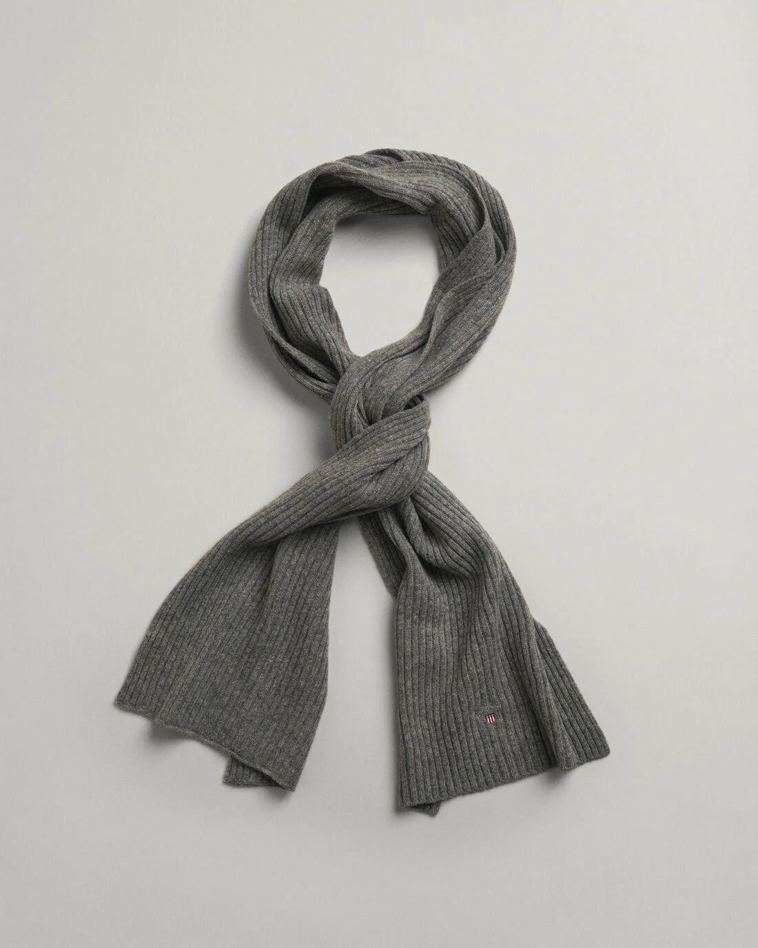 Gloves &amp; Scarves | Mens GANT Wool Knit Scarf Dark Grey Melange