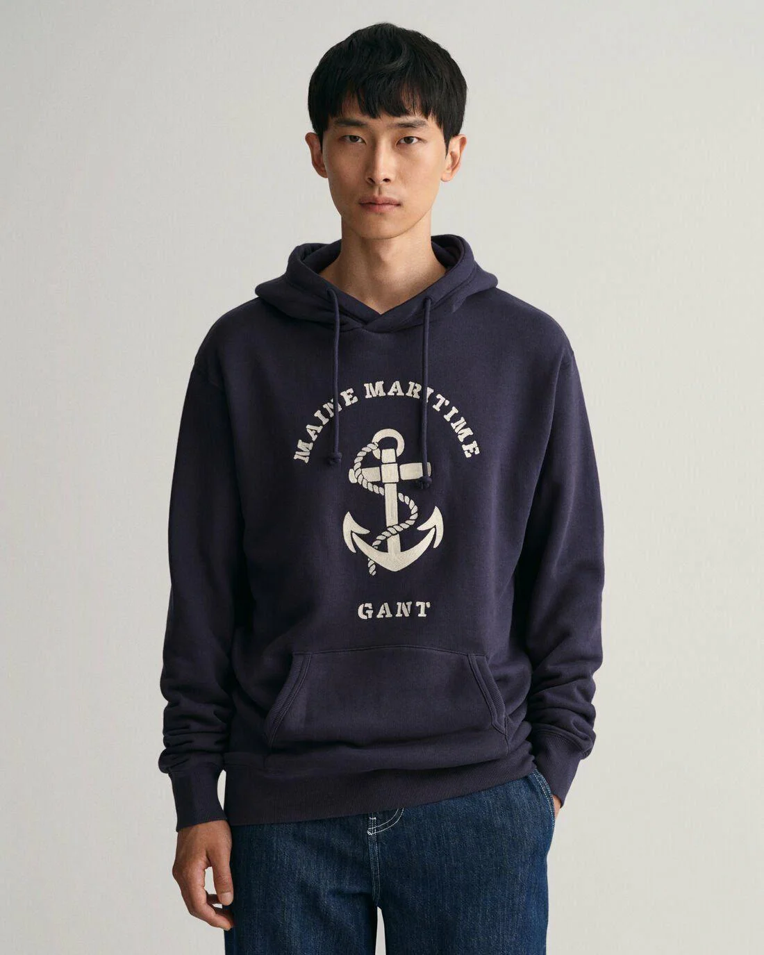 Hoodies And Sweats | Mens GANT Maritime Hoodie Evening Blue