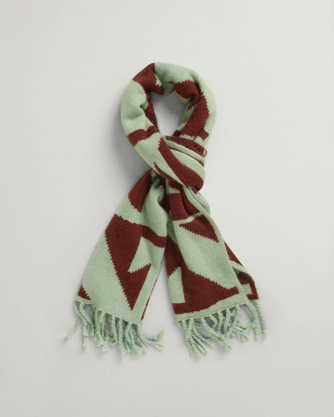 Scarves | Womens GANT Quadrat Logo Mohair Scarf Cocoa Bean