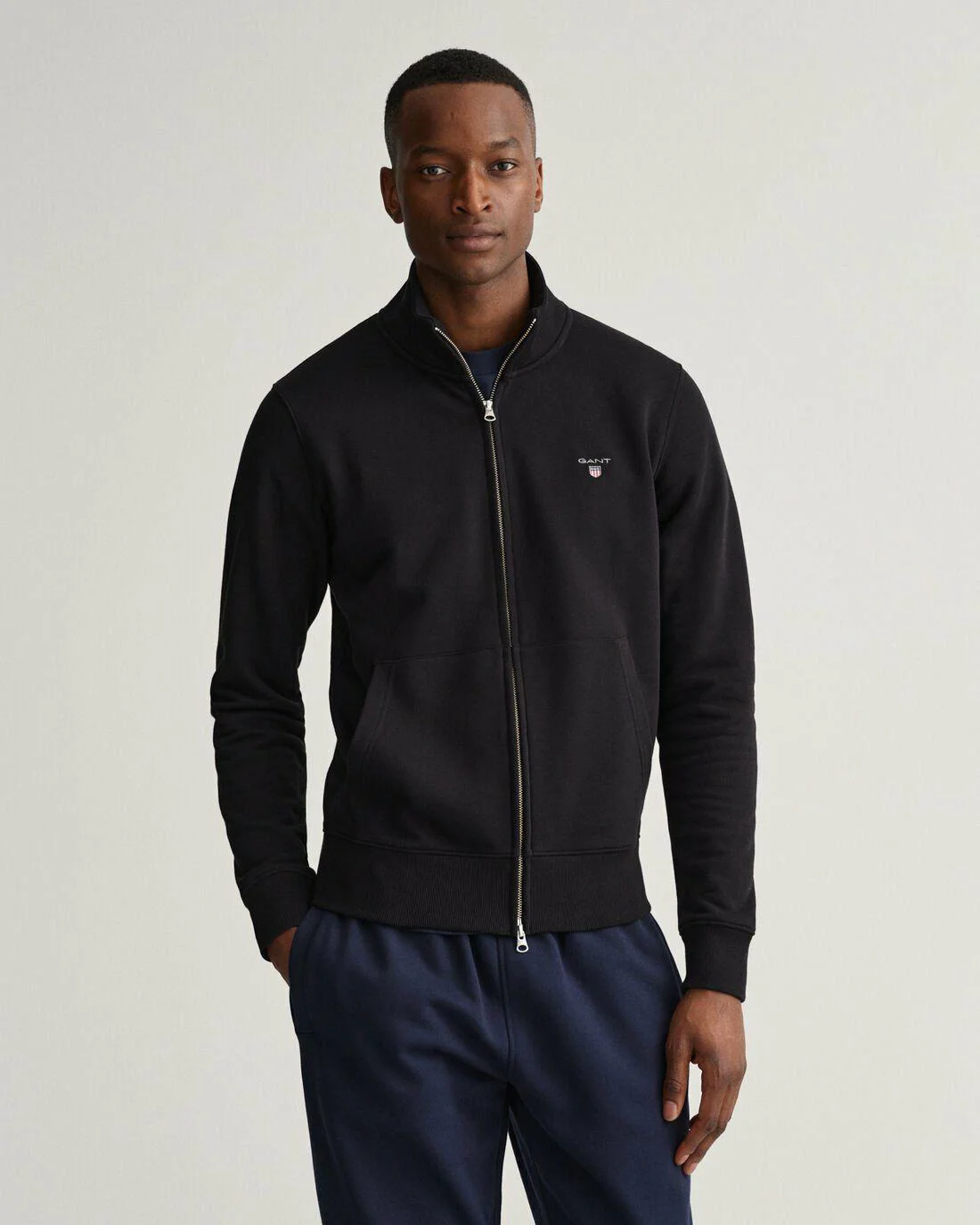 Hoodies And Sweats | Mens GANT Original Full-Zip Cardigan Black