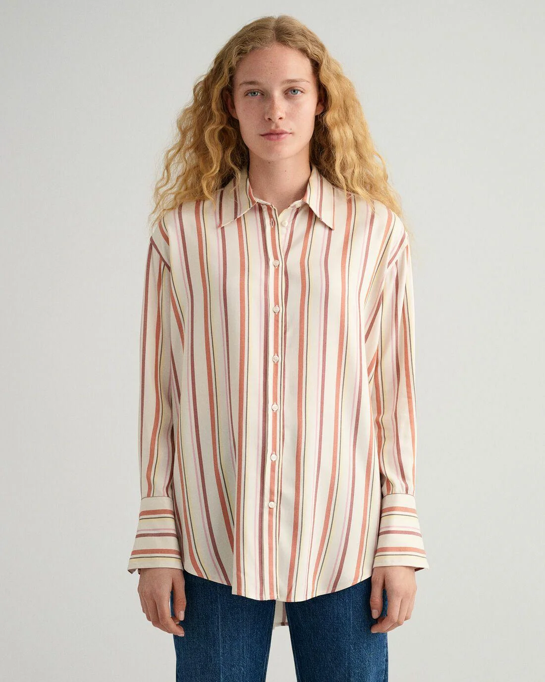 Shirts And Blouses | Womens GANT Relaxed Fit Multistripe Shirt Linen