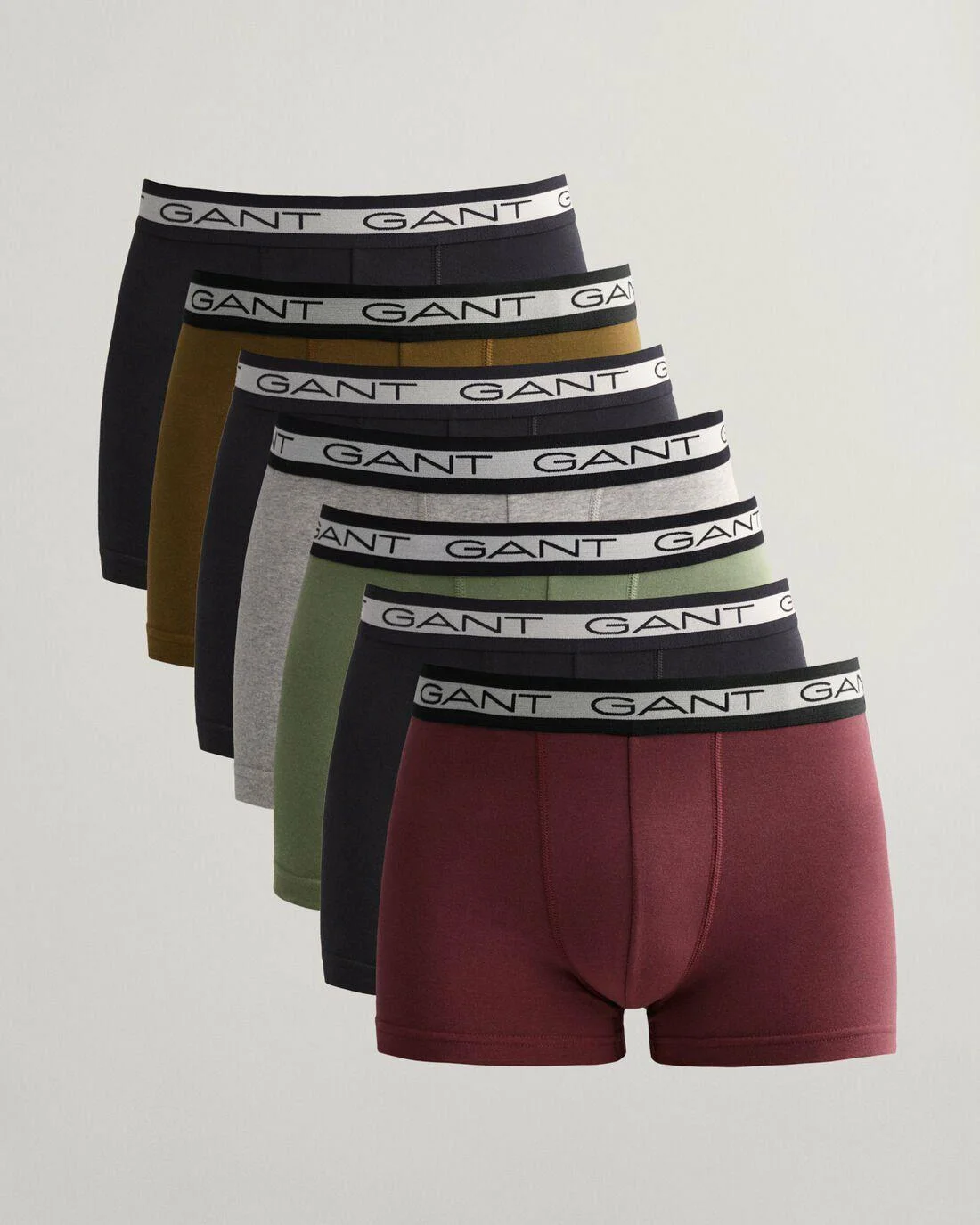 Underwear | Mens GANT 7-Pack Trunks Plumped Red