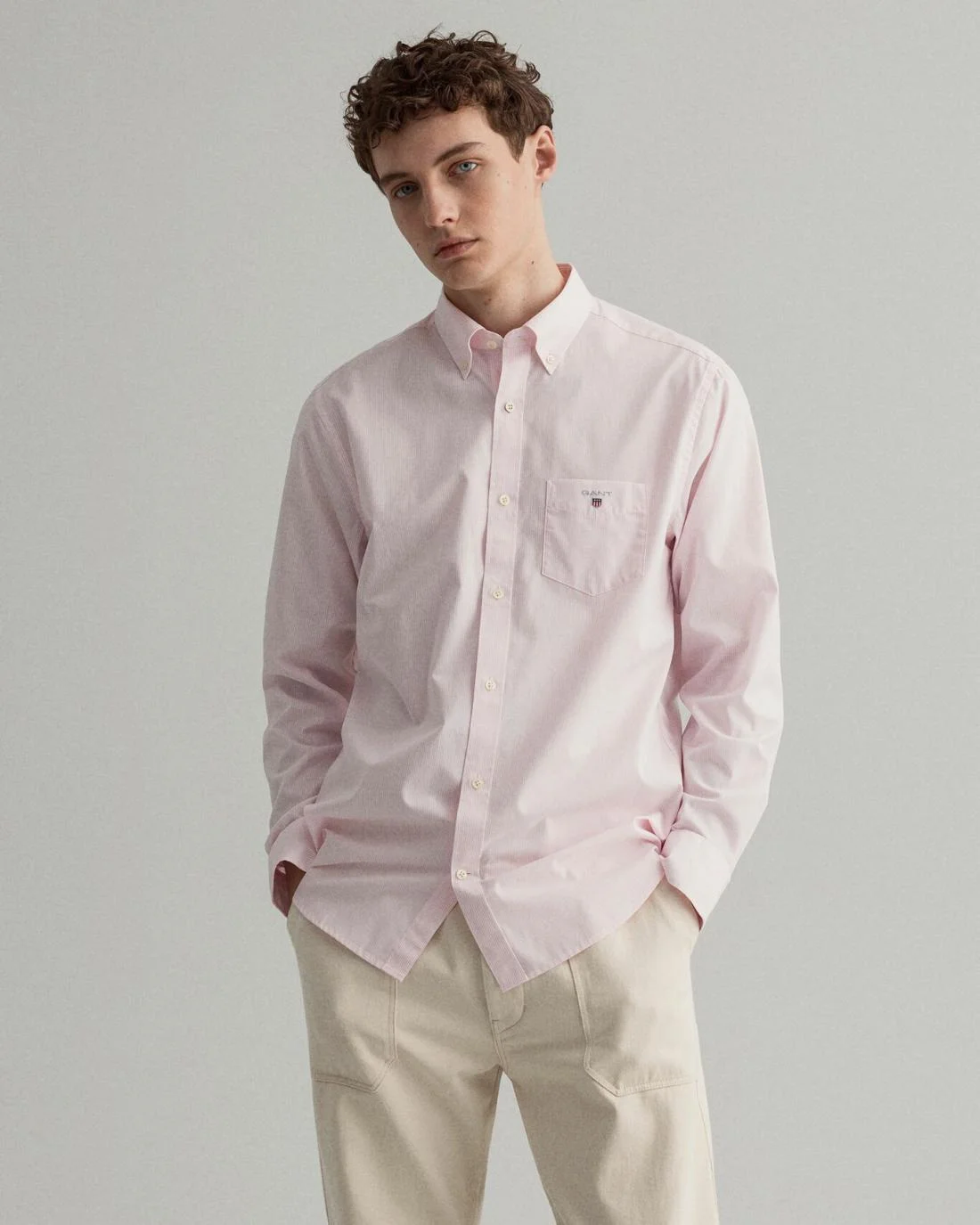 Shirts | Mens GANT Regular Fit Banker Broadcloth Shirt California Pink