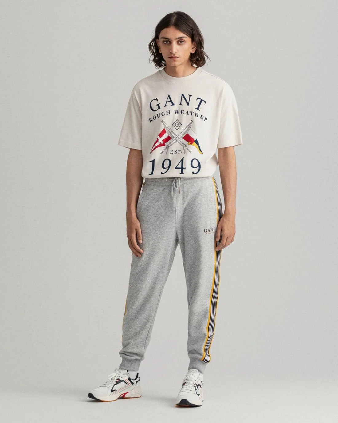 Hoodies And Sweats | Mens GANT Sailing Sweatpants Light Grey Melange