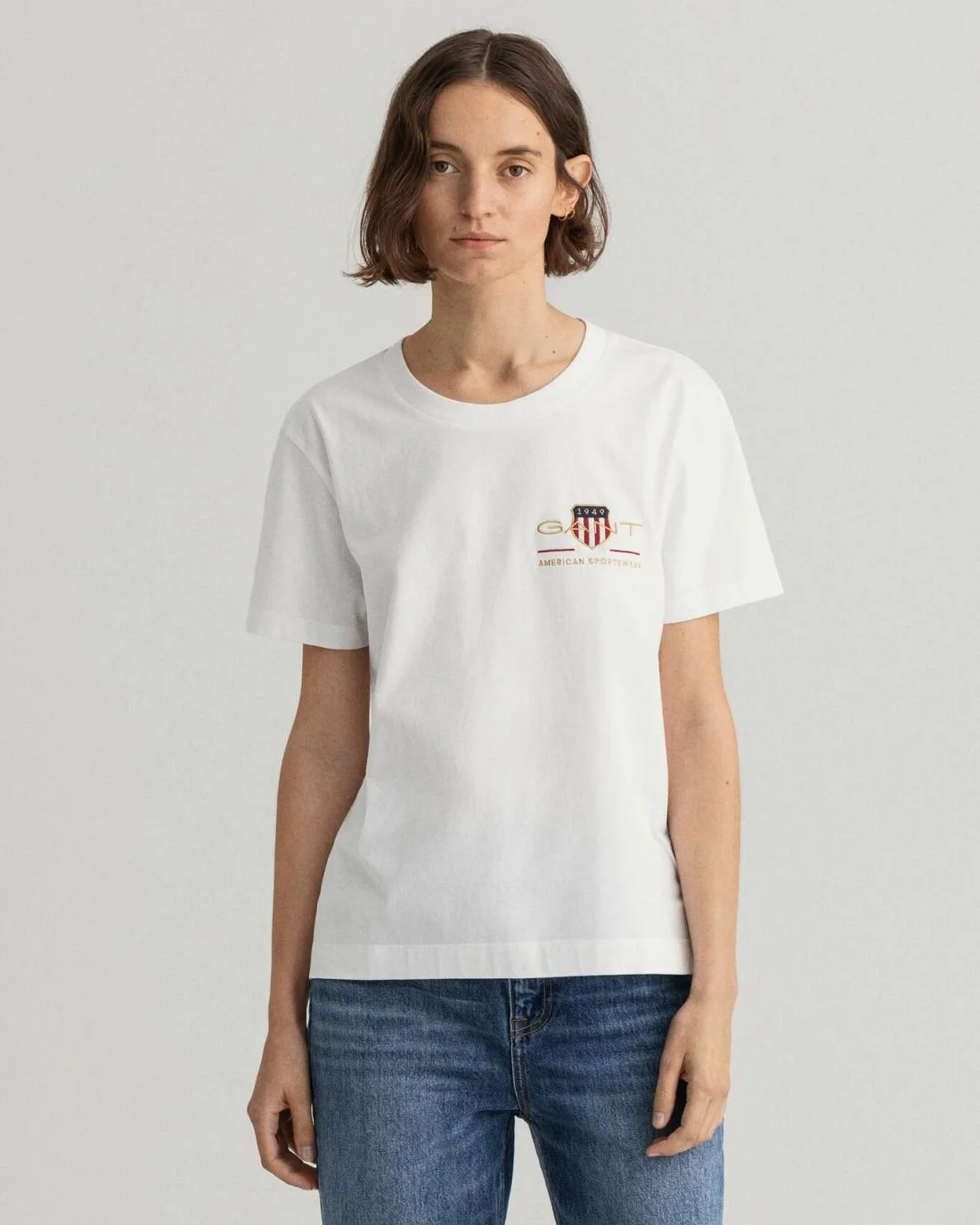 Polos And T-Shirts | Womens GANT Archive Shield T-Shirt White