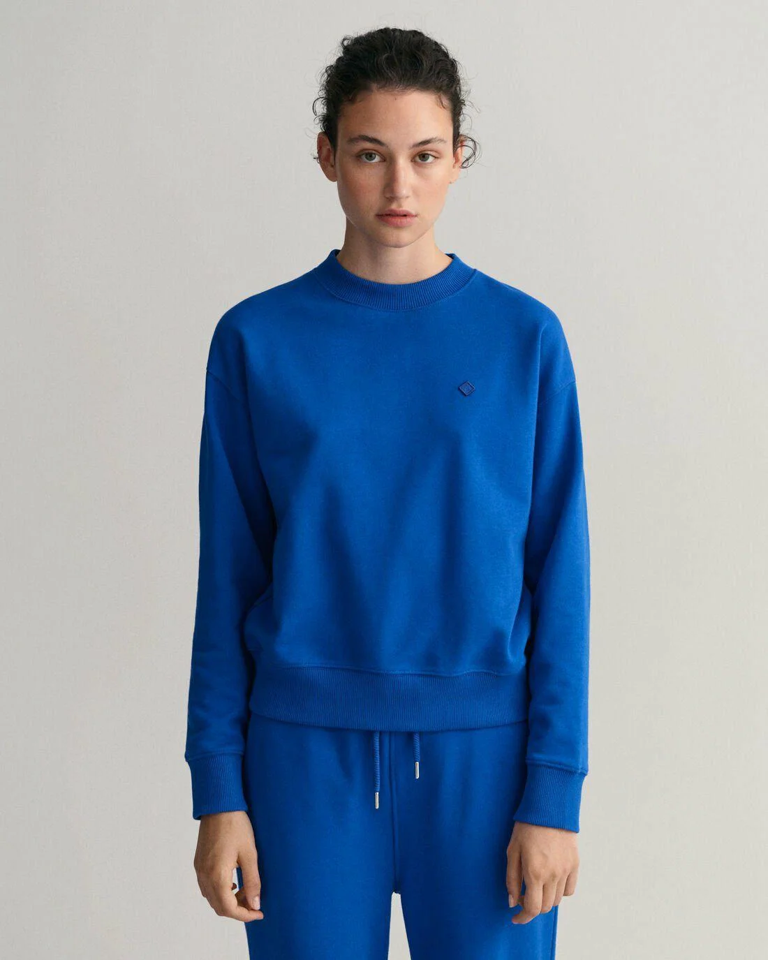 Hoodies And Sweats | Womens GANT Icon G Essential Crew Neck Sweatshirt Lapis Blue