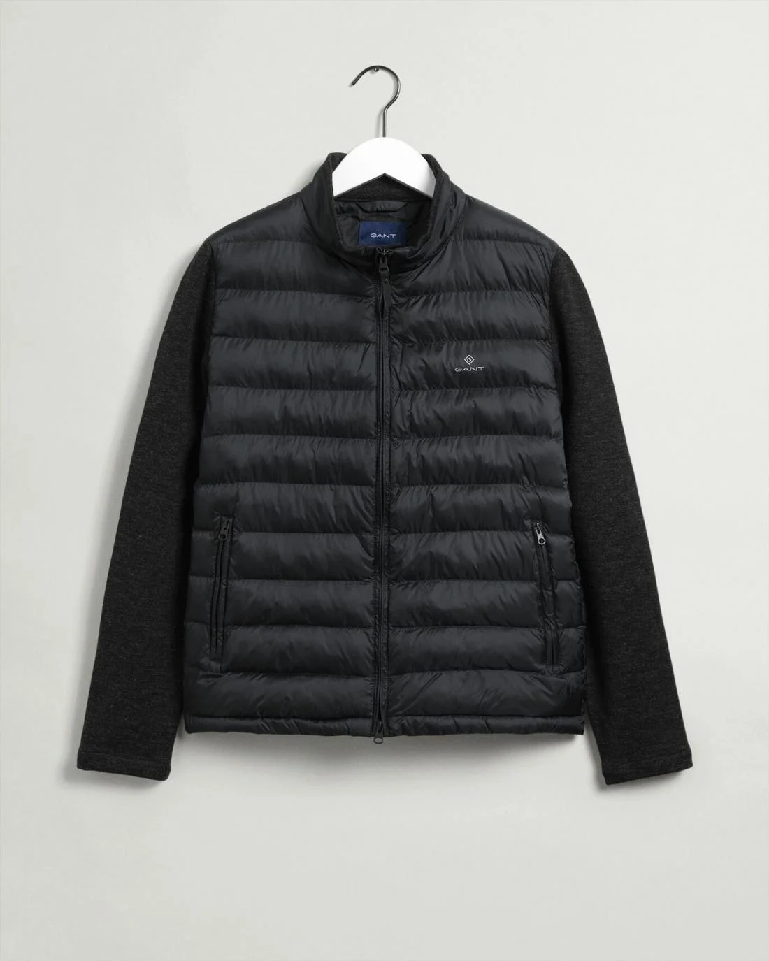 Jackets And Coats | Mens GANT Mixed Media Light Padded Jacket Black