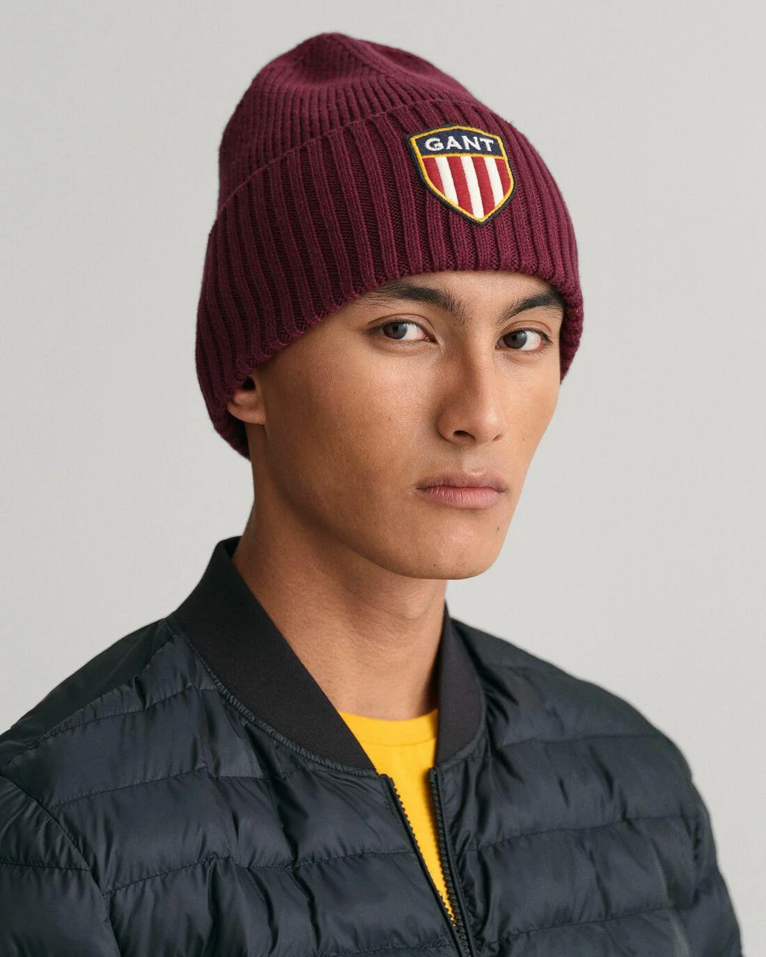 Caps And Hats | Mens GANT Banner Shield Beanie Royal Port Red