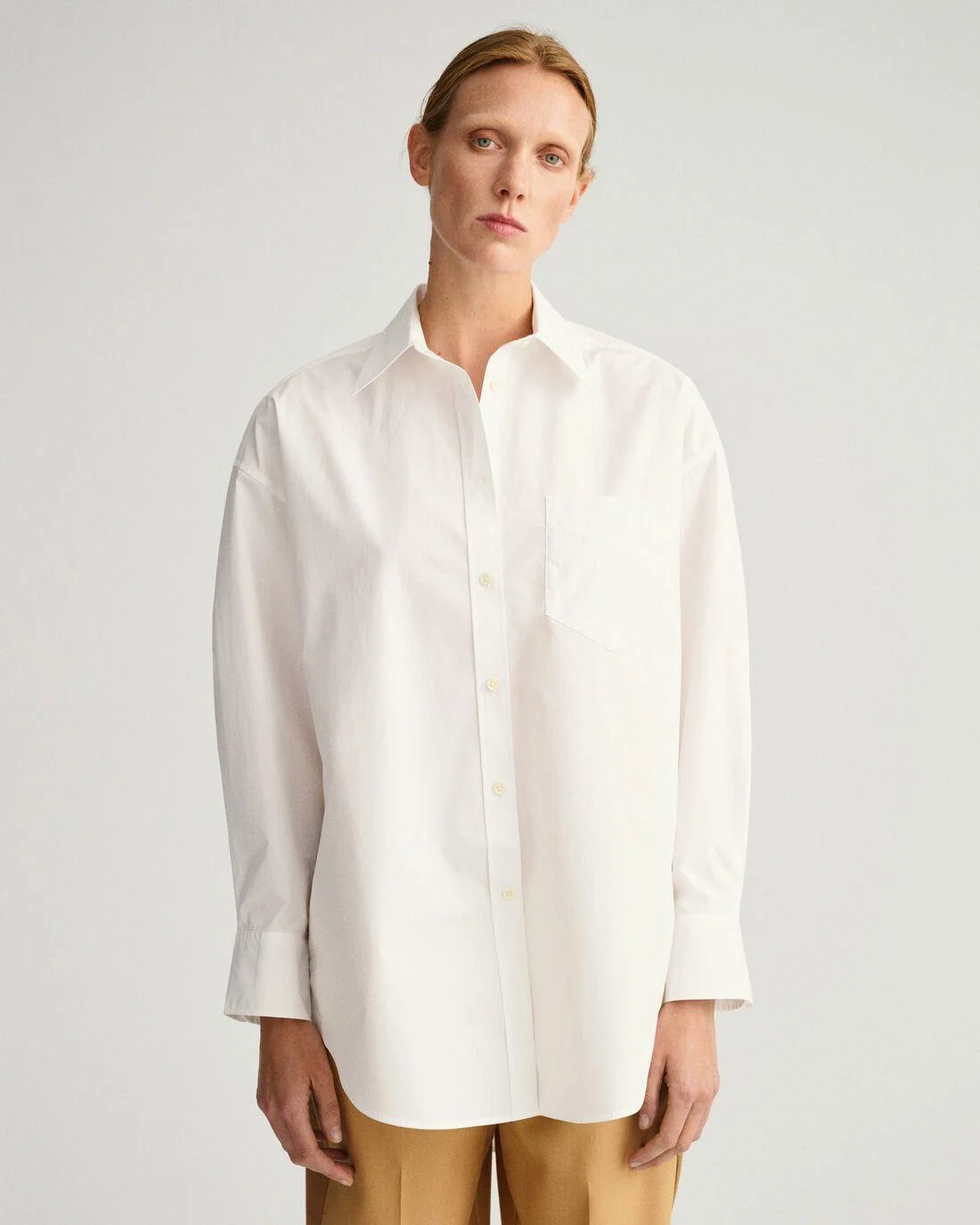 Shirts And Blouses | Womens GANT Oversized Shirt White