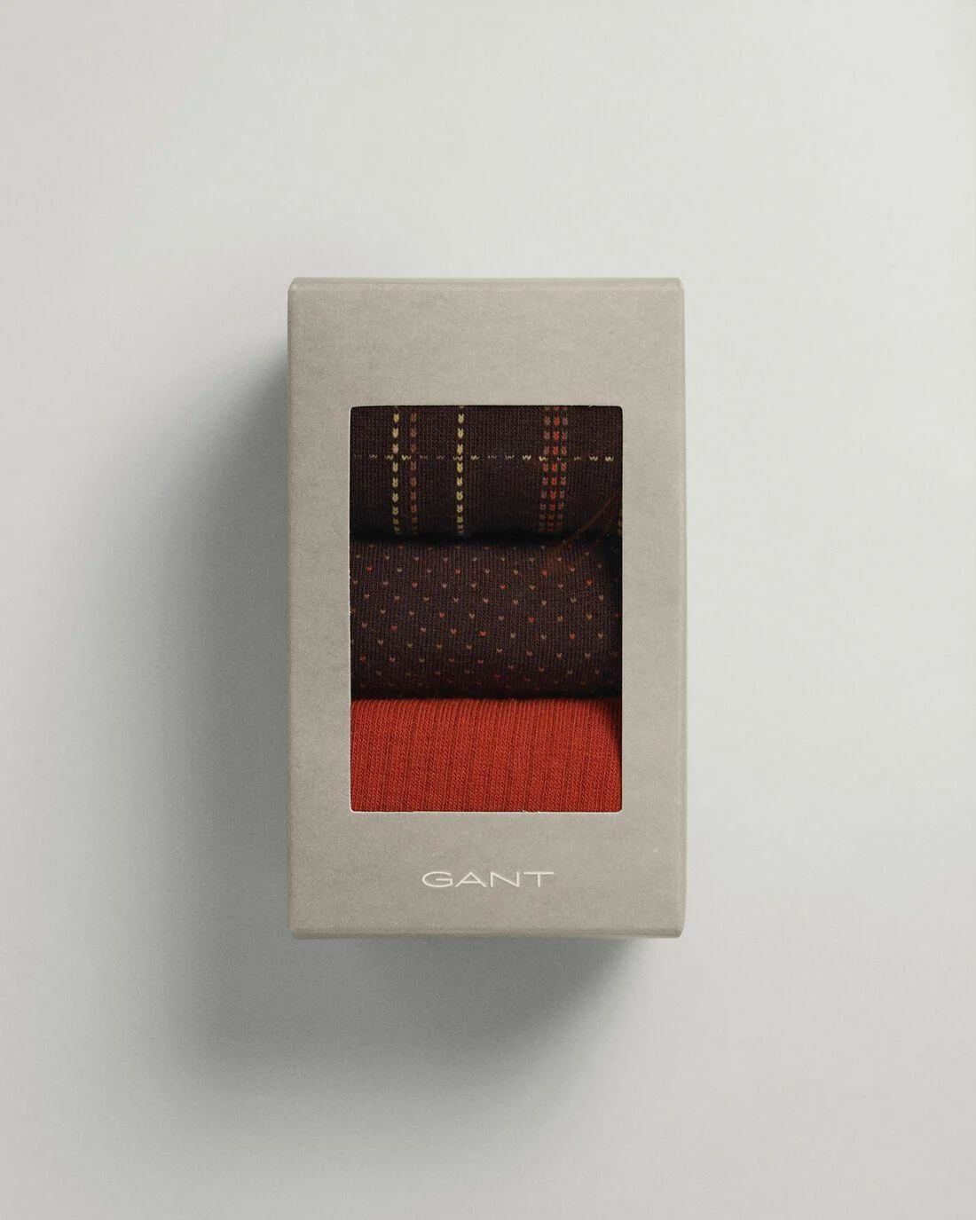 Socks | Mens GANT 3-Pack Check Socks With Gift Box Rich Brown