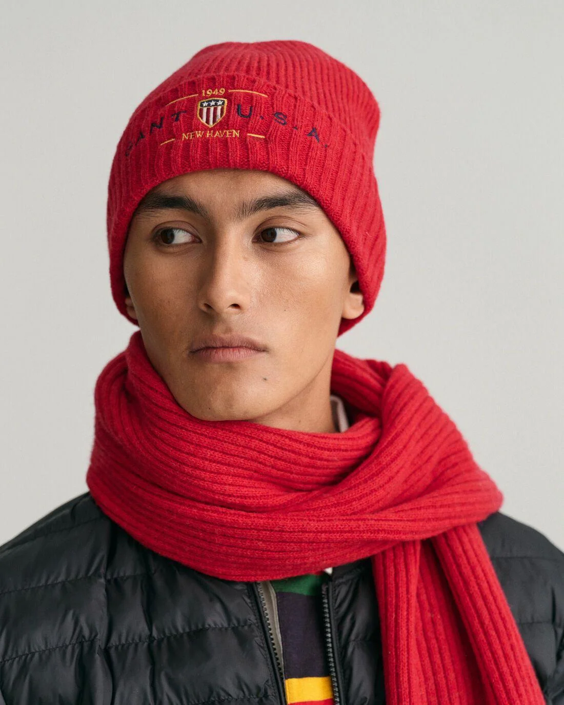 Caps And Hats | Mens GANT Scarf And Beanie Gift Box Equestrian Red