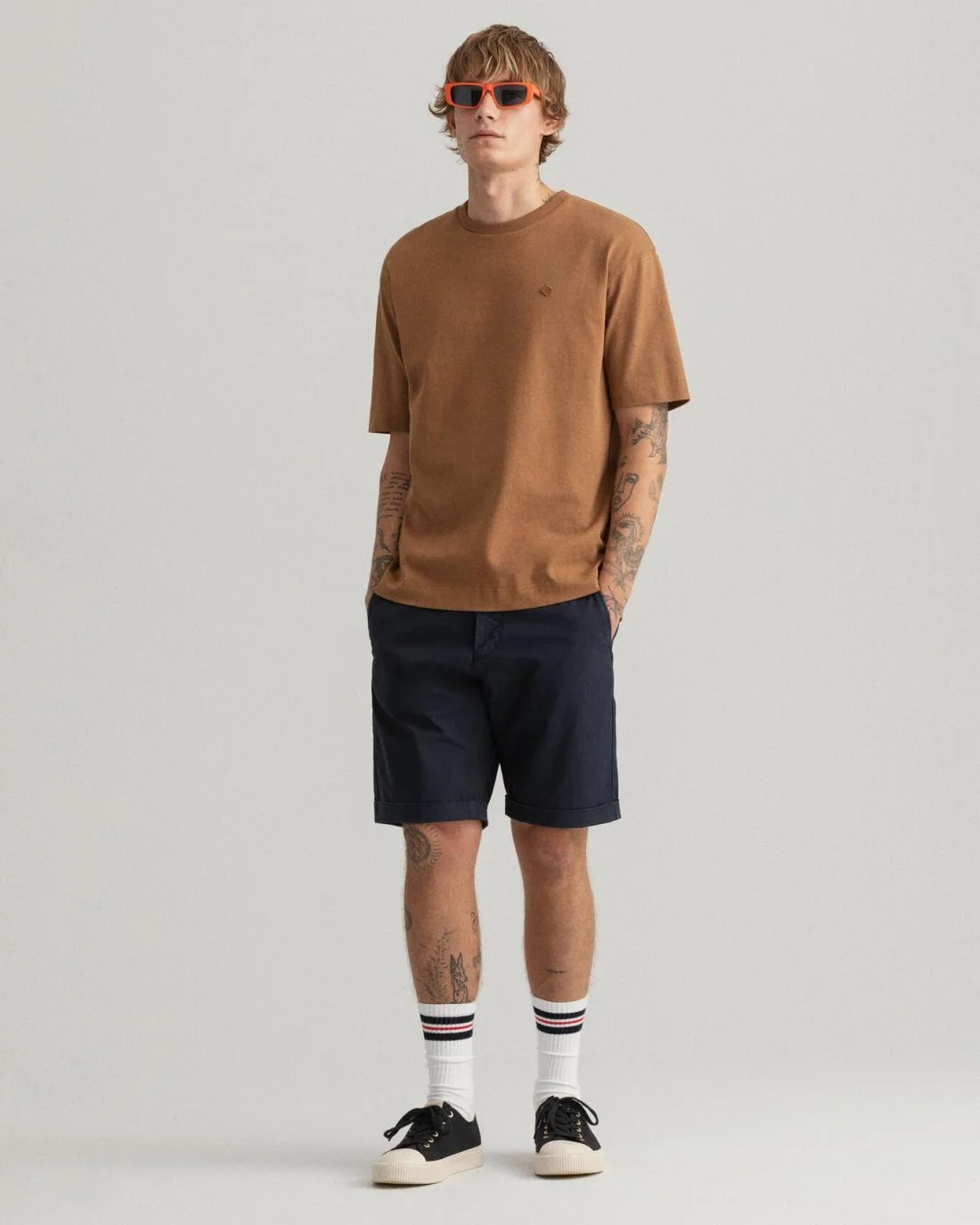 Shorts | Mens GANT Allister Regular Fit Sunfaded Shorts Marine