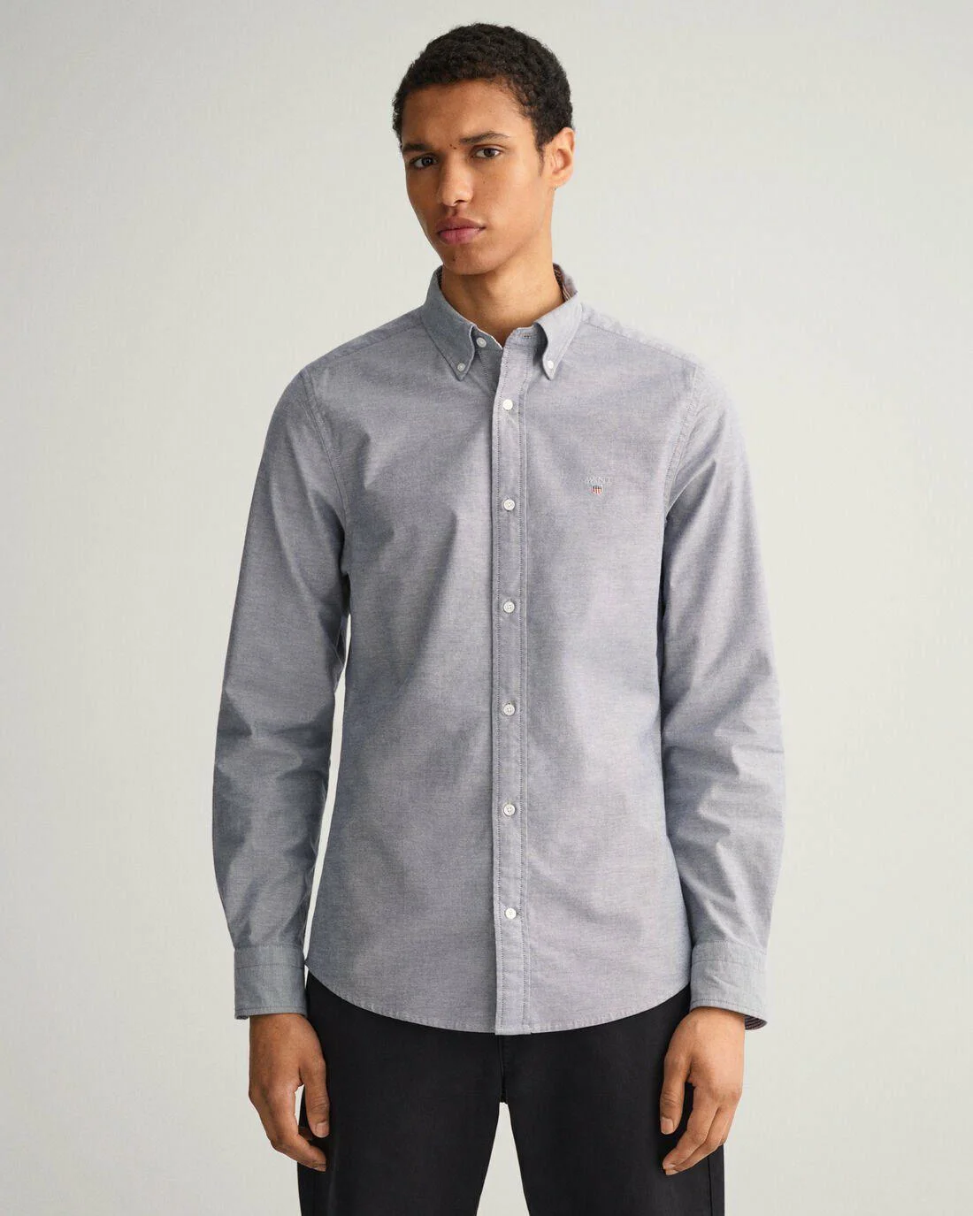 Shirts | Mens GANT Slim Fit Stretch Oxford Shirt Persian Blue