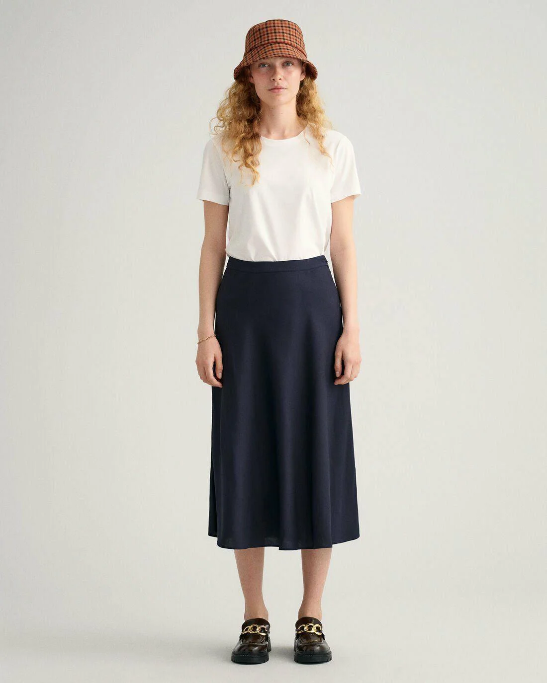 Shorts And Skirts | Womens GANT A-Line Skirt Evening Blue