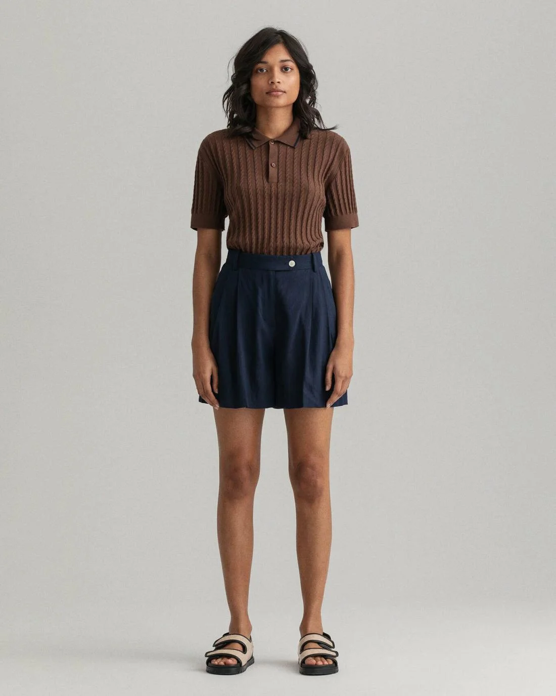 Shorts And Skirts | Womens GANT Stretch Linen Shorts Evening Blue