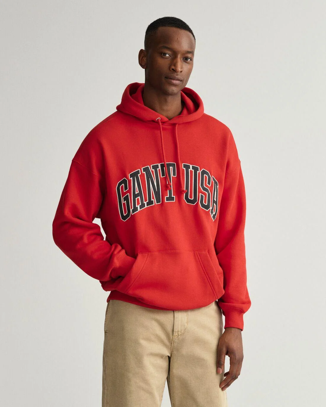 Hoodies And Sweats | Mens GANT Usa Graphic Sweat Hoodie Equestrian Red