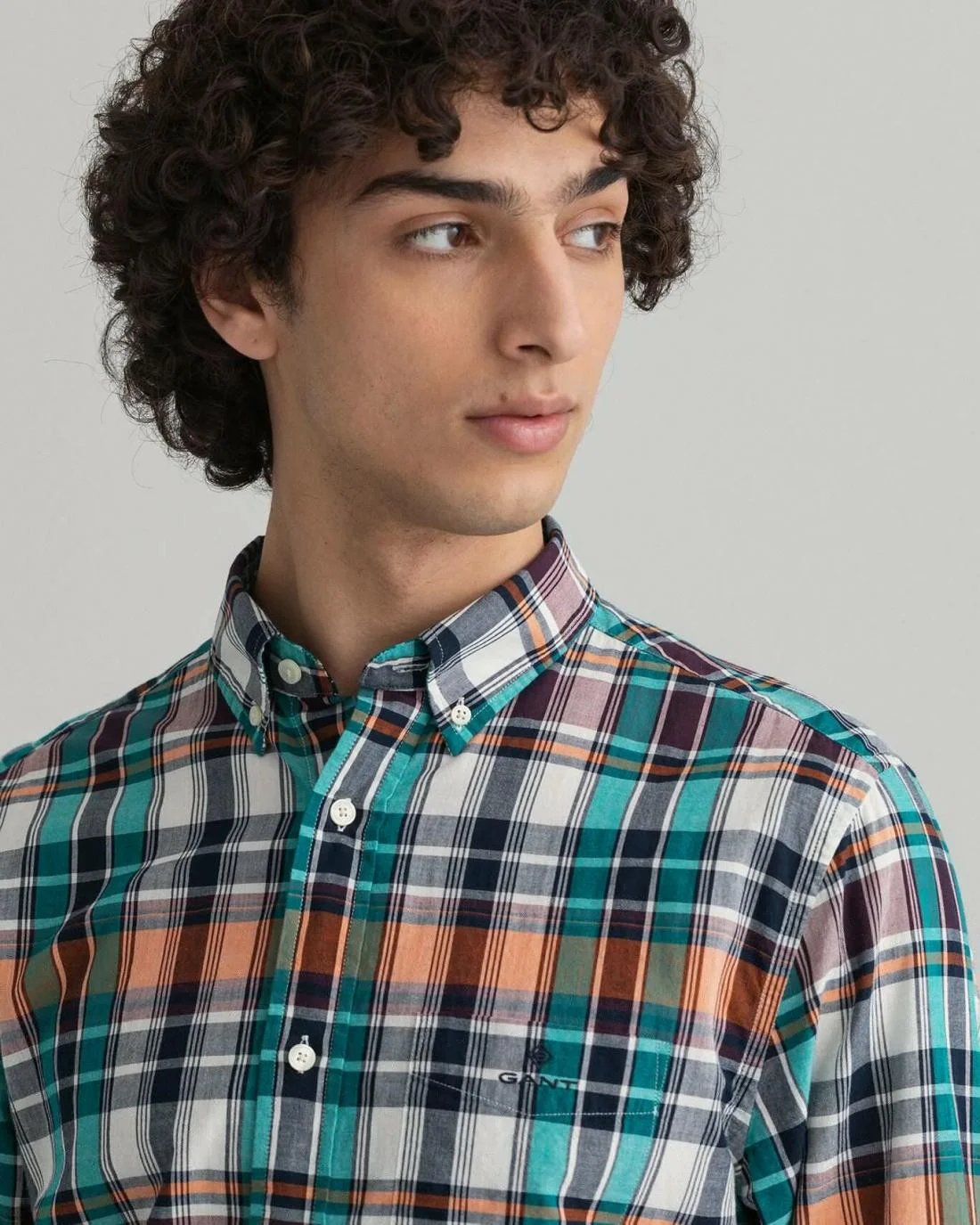 Shirts | Mens GANT Regular Fit Indian Madras Shirt Evening Blue