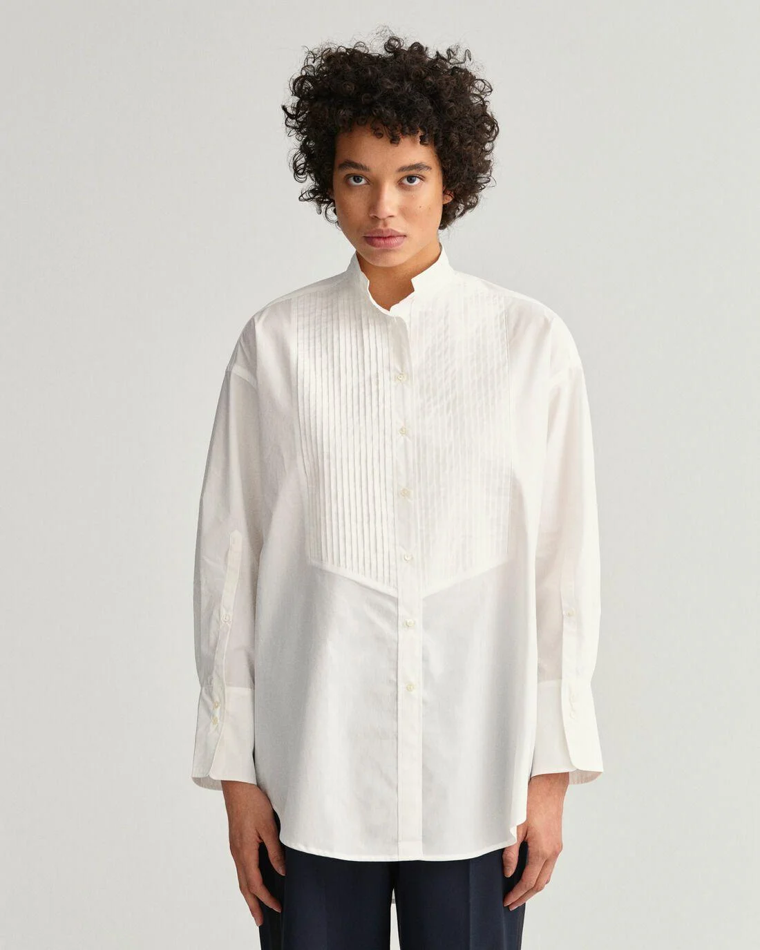 Shirts And Blouses | Womens GANT Oversized Pintuck Shirt Linen