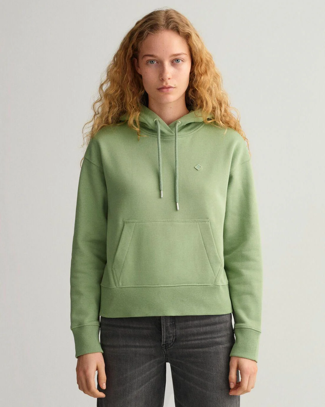 Hoodies And Sweats | Womens GANT Icon G Essential Hoodie Eucalyptus Green