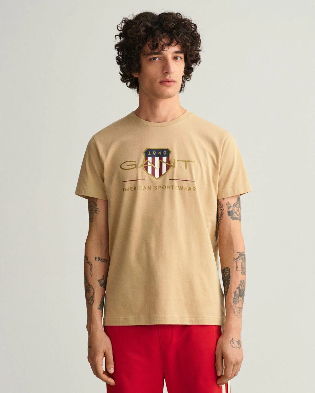 T-Shirts | Mens GANT Archive Shield T-Shirt Hazelwood Beige