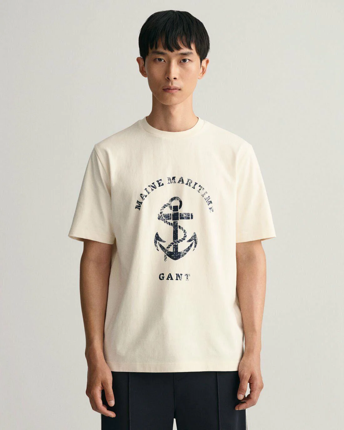 T-Shirts | Mens GANT Maritime T-Shirt Cream