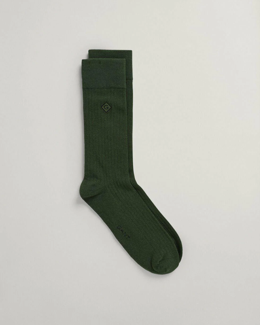 Socks | Mens GANT Rib Diamond G Socks Storm Green