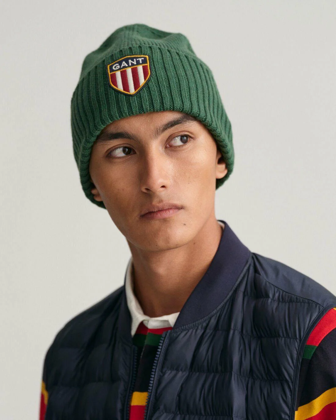 Caps And Hats | Mens GANT Banner Shield Beanie Eden Green