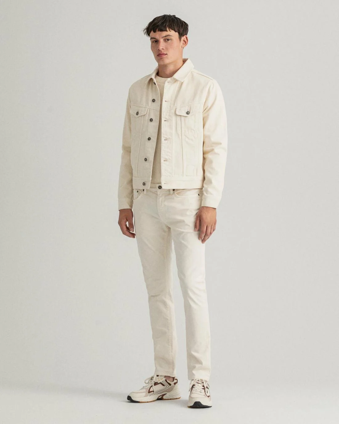 Jeans | Mens GANT Hayes Slim Fit Desert Jeans Caulk White