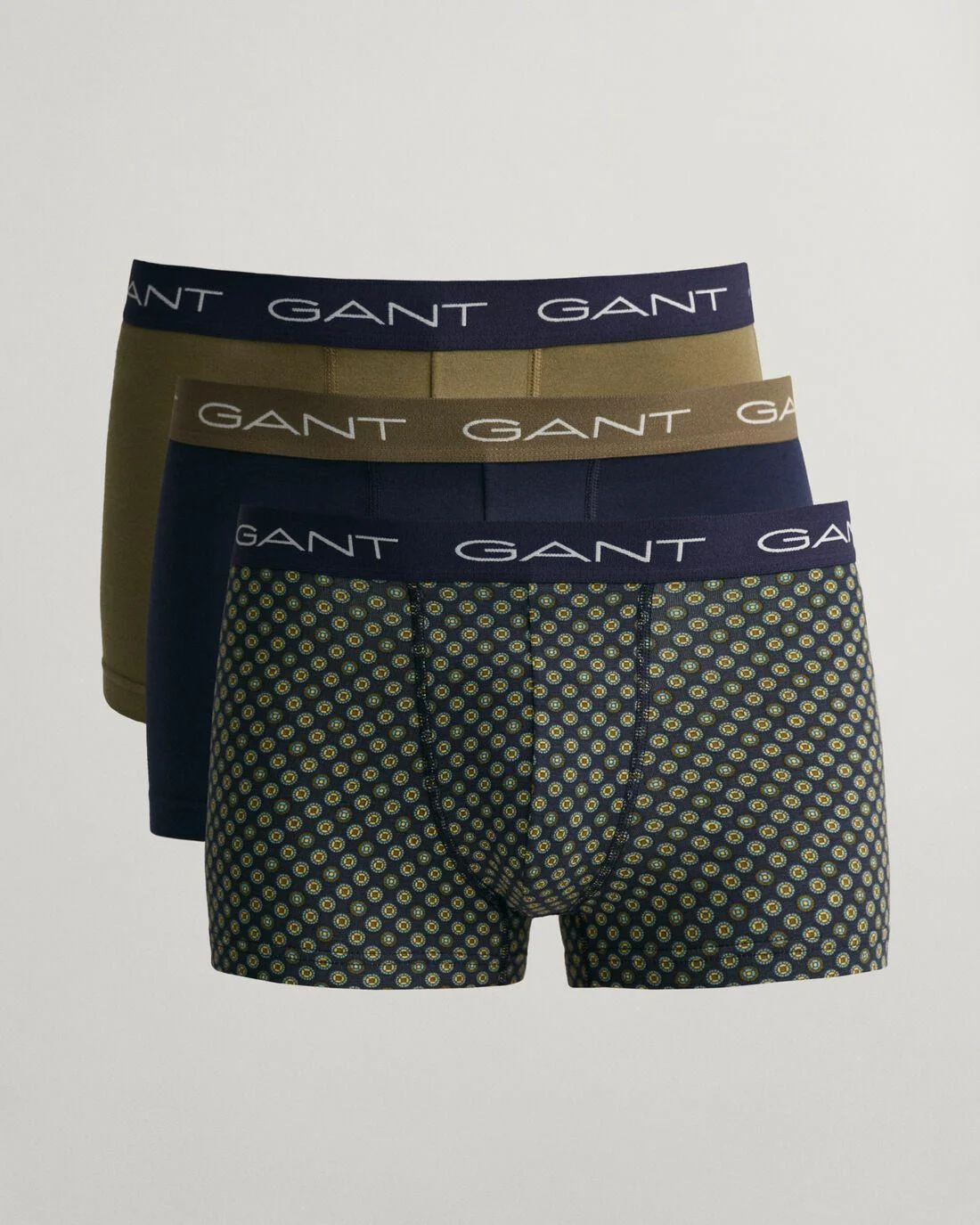 Underwear | Mens GANT 3-Pack Foulard Print Trunks With Gift Box Evening Blue