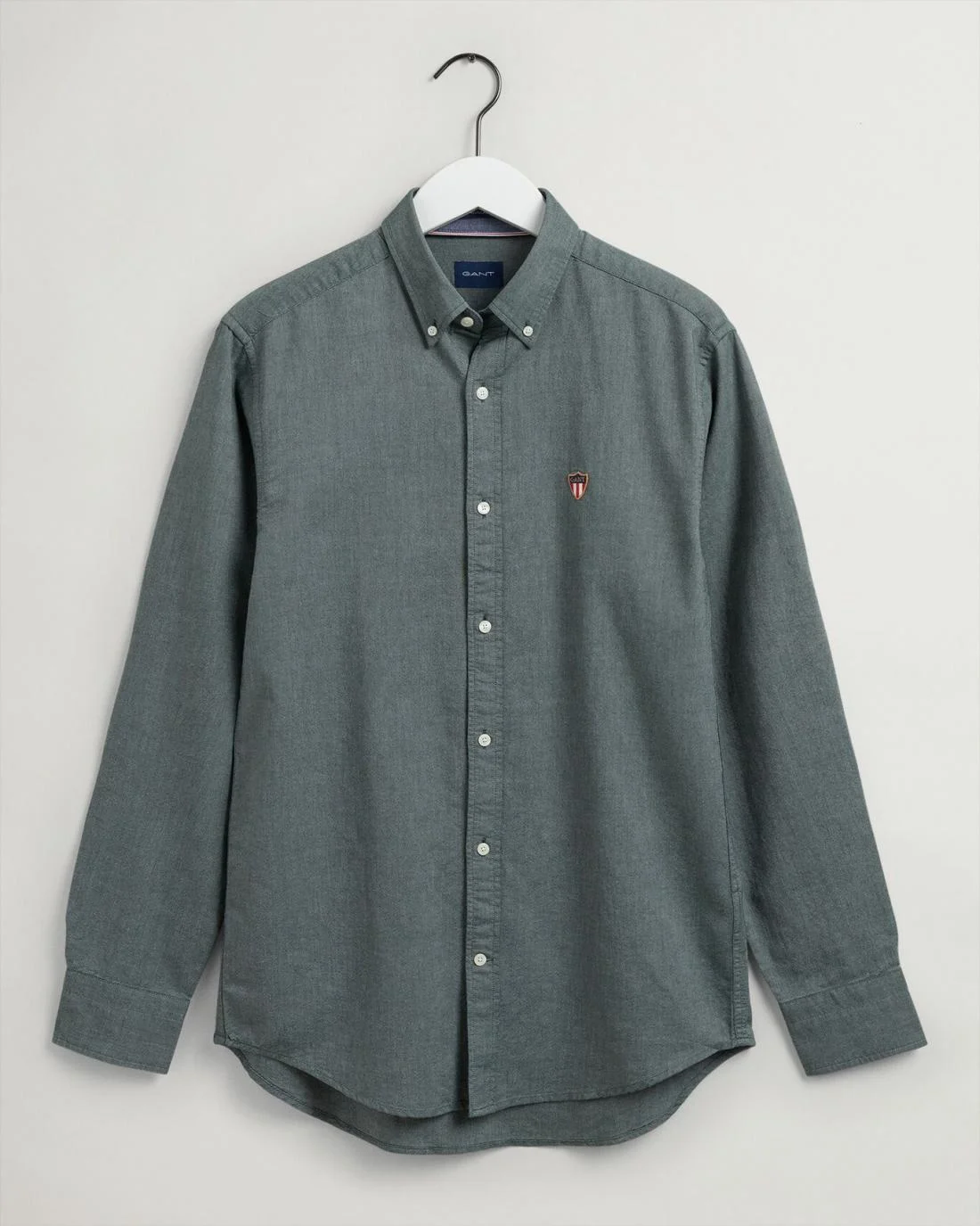 Shirts | Mens GANT Regular Fit Banner Shield Oxford Shirt Tartan Green