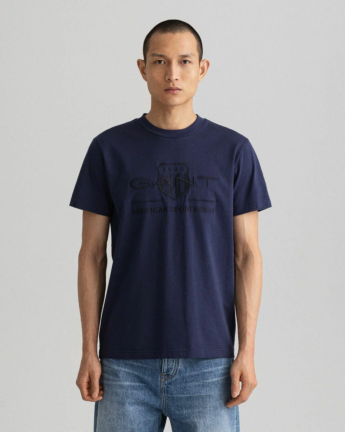 T-Shirts | Mens GANT Tonal Archive Shield T-Shirt Evening Blue