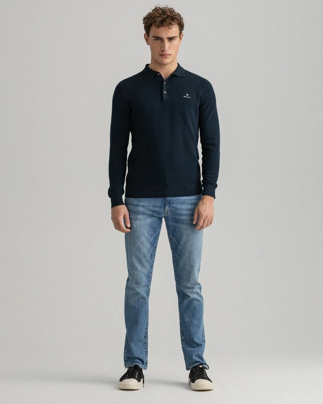 Jeans | Mens GANT Hayes Slim Fit Jeans Mid Blue Worn In