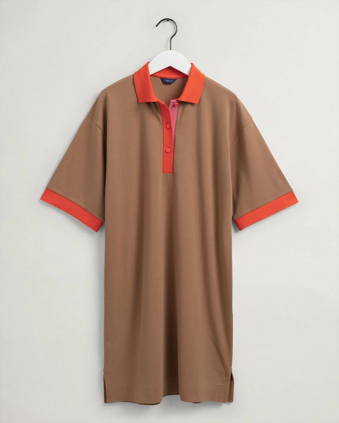 Dresses | Womens GANT Colorblock Polo Dress Roasted Walnut