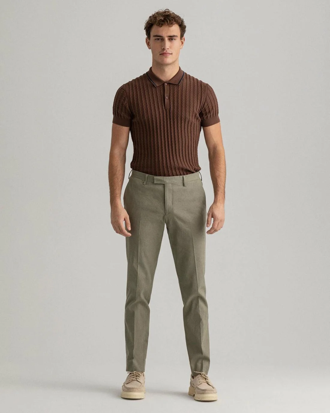 Chinos | Mens GANT Stretch Linen Suit Pants Racing Green