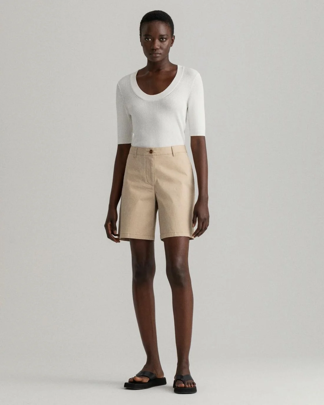 Shorts And Skirts | Womens GANT Slim Fit Classic Chino Shorts Dry Sand