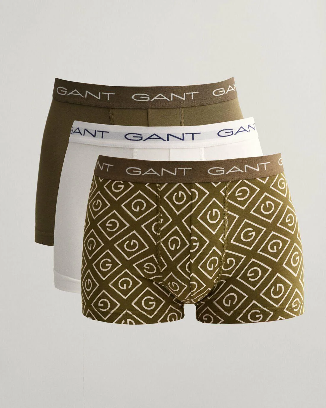 Underwear | Mens GANT 3-Pack Icon G Trunks Hunter Green