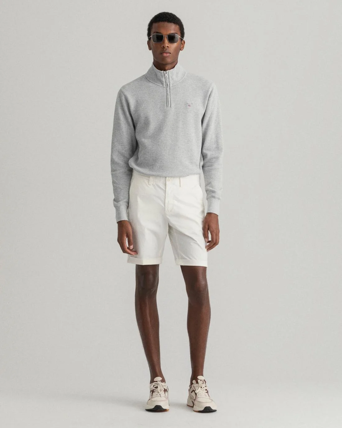 Shorts | Mens GANT Allister Regular Fit Sunfaded Shorts Caulk White