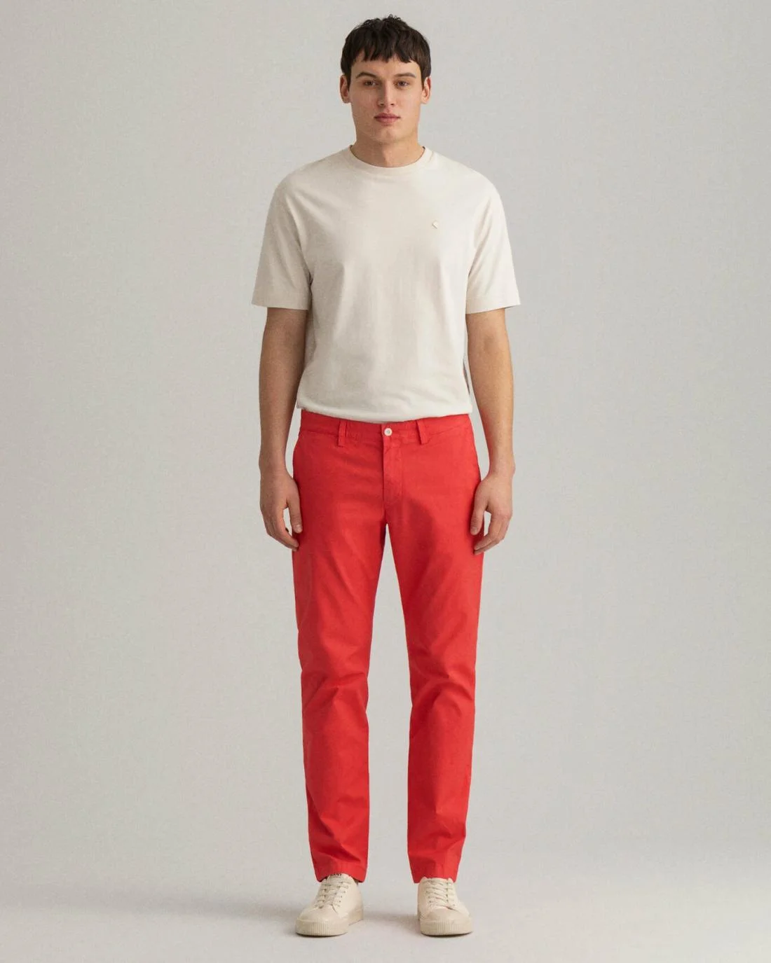 Chinos | Mens GANT Hallden Slim Fit Sunfaded Chinos Watermelon Pink