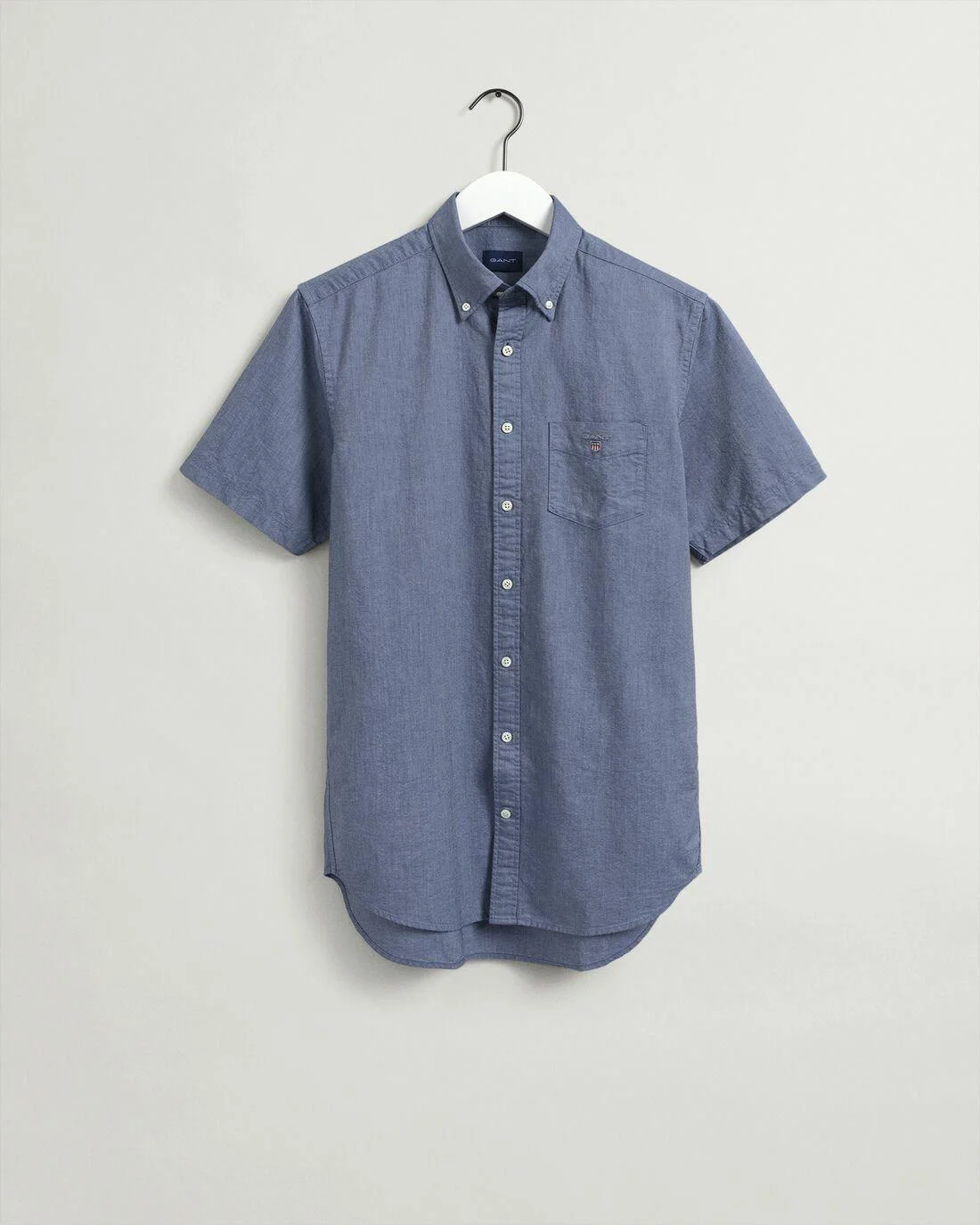 Shirts | Mens GANT Regular Fit Short Sleeve Oxford Shirt Persian Blue