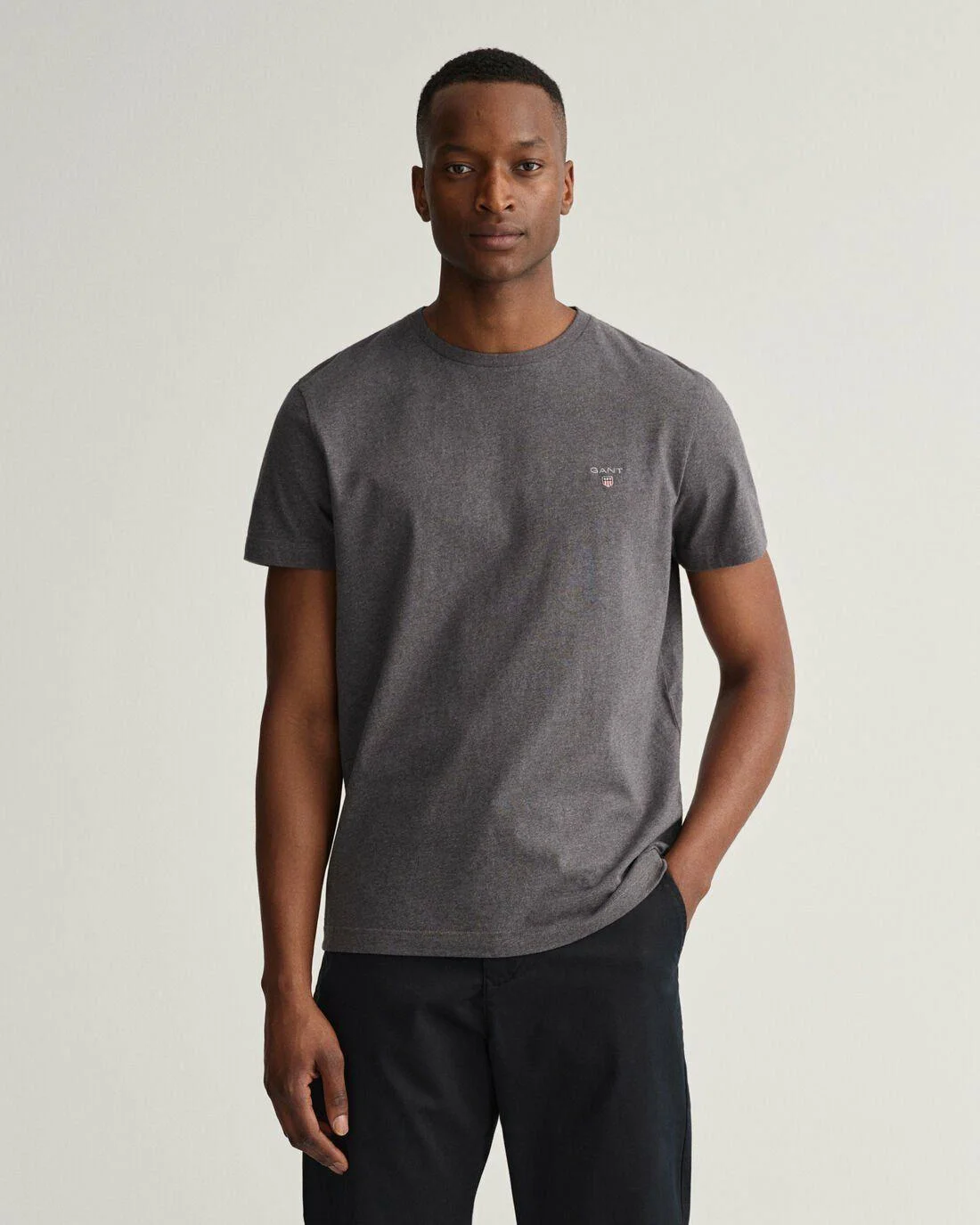 T-Shirts | Mens GANT Original T-Shirt Antracit Melange