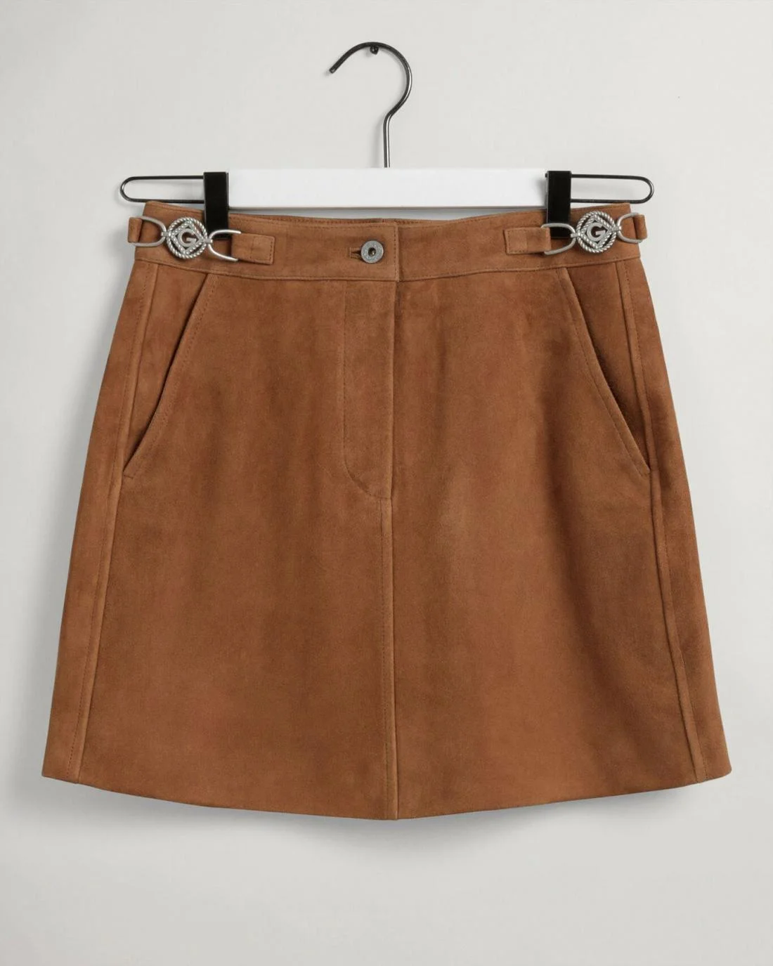 Shorts And Skirts | Womens GANT Iconic G Suede Mini Skirt Sugar Almond